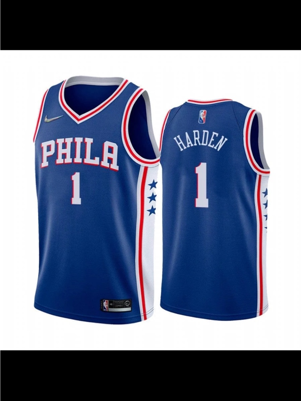 Nike Blue Philadelphia ’PHILA’ Basketball Jersey - #1 Harden